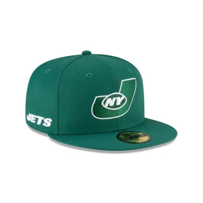 Green New York Jets Hat - New Era NFL Logo Mix 59FIFTY Fitted Caps USA7163408